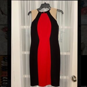 Red and black dress